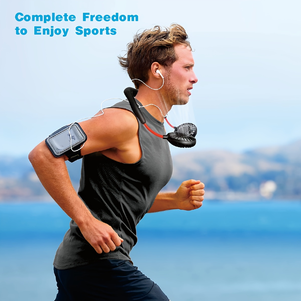 2025 silent lazy hanging neck fan with 3 360 wind adjustment 1200mah rechargeable battery indoor and outdoor use usb multi purpose cooling fan for summer school hiking running shopping factory etc holiday gifts details 3