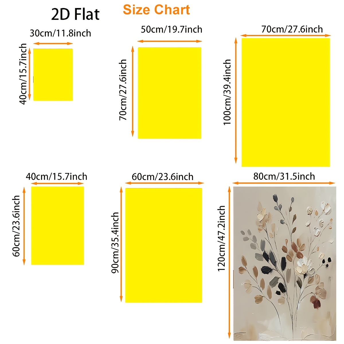 2D Plat, 1 st Moderne Minimalistische Abstracte Verticale Bloemen Canvas Schilderij - Frameloos Neutraal Beige Geschikt voor Woonkamer, Slaapkamer, Keuken, Badkamer Wanddecoratie - Dikke Zachte Poster voor Smalle Gangen, Neutraal Beige Botanisch Cadeau