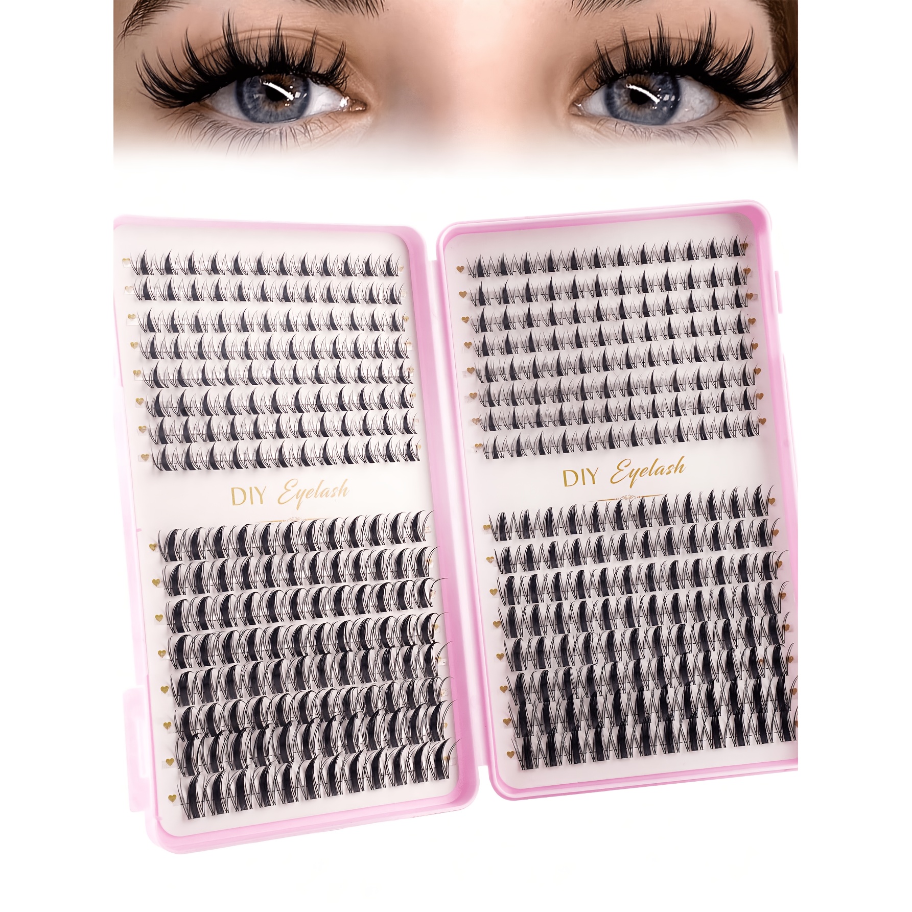 Fairy Eyelash Clusters, C- Lashes, Mixed 8-16mm, Fluffy, Soft, And Natural Eyelashes. Clustered Single False Eyelashes, Easy To Apply, Reusable For Everyday Makeup