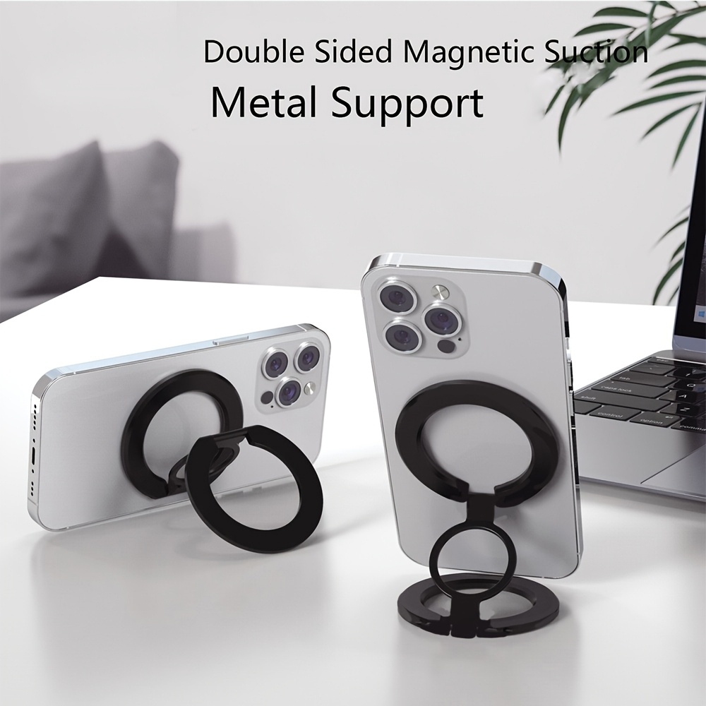 

Dual Magnetic Phone Ring Holder, Dual-sided Magnet Cell Phone Grip Adjustable Finger Ring Magnet Phone Holder Grip For Iphone, Smartphones