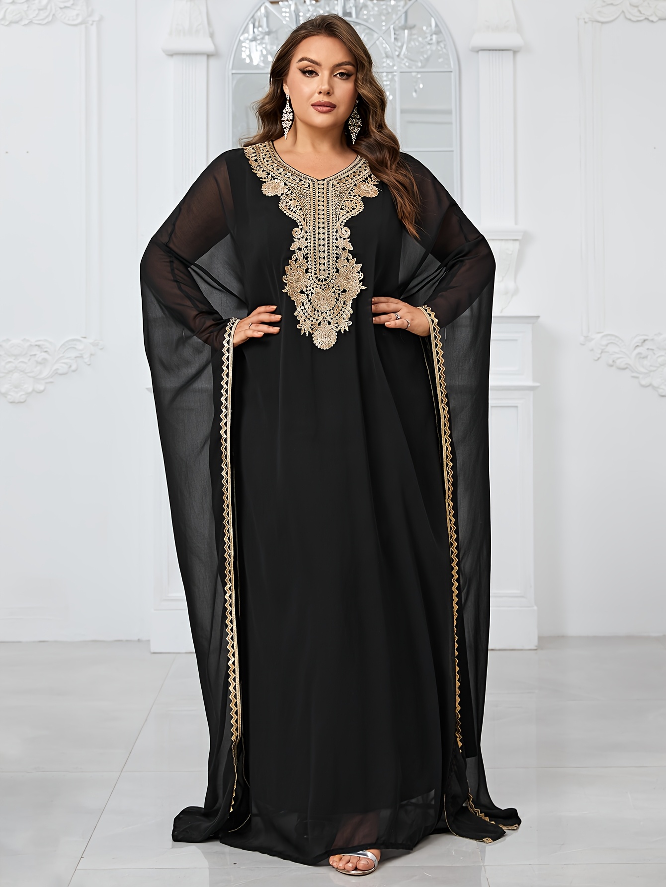 sachin and babi light blue dress Plus Size Muslim Women Modest Hijab Dresses-Niswa Fashion main image 1
