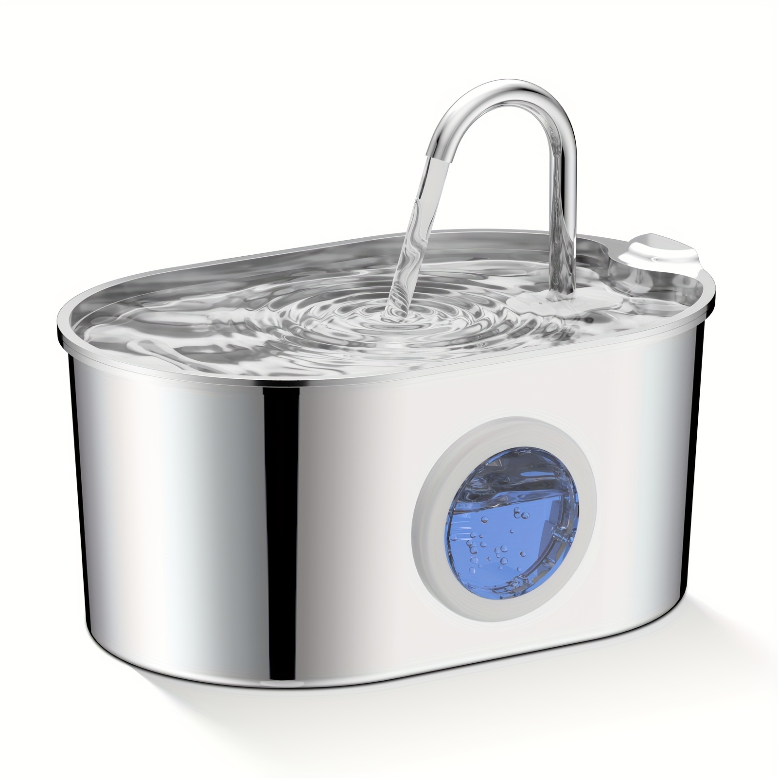 E-shop Katzen--Wasserbrunnen: Edelstahl-Trinknapf für Katze/Hund, Automatischer Sprühtränke mit 2.2L/74oz Fassungsvermögen, Ultra-Leiser Pumpenfilter,