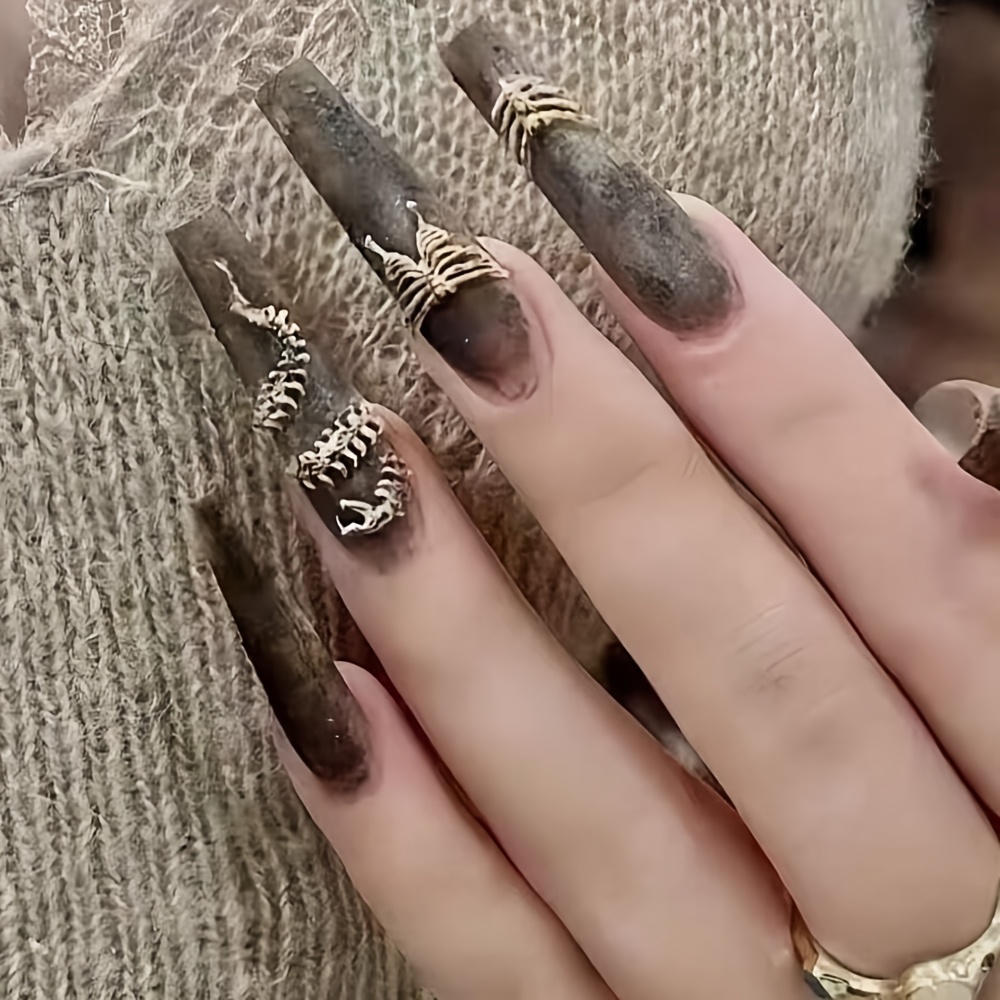 3D Snake Bone Mold Nail Template Design Silicone Mold
