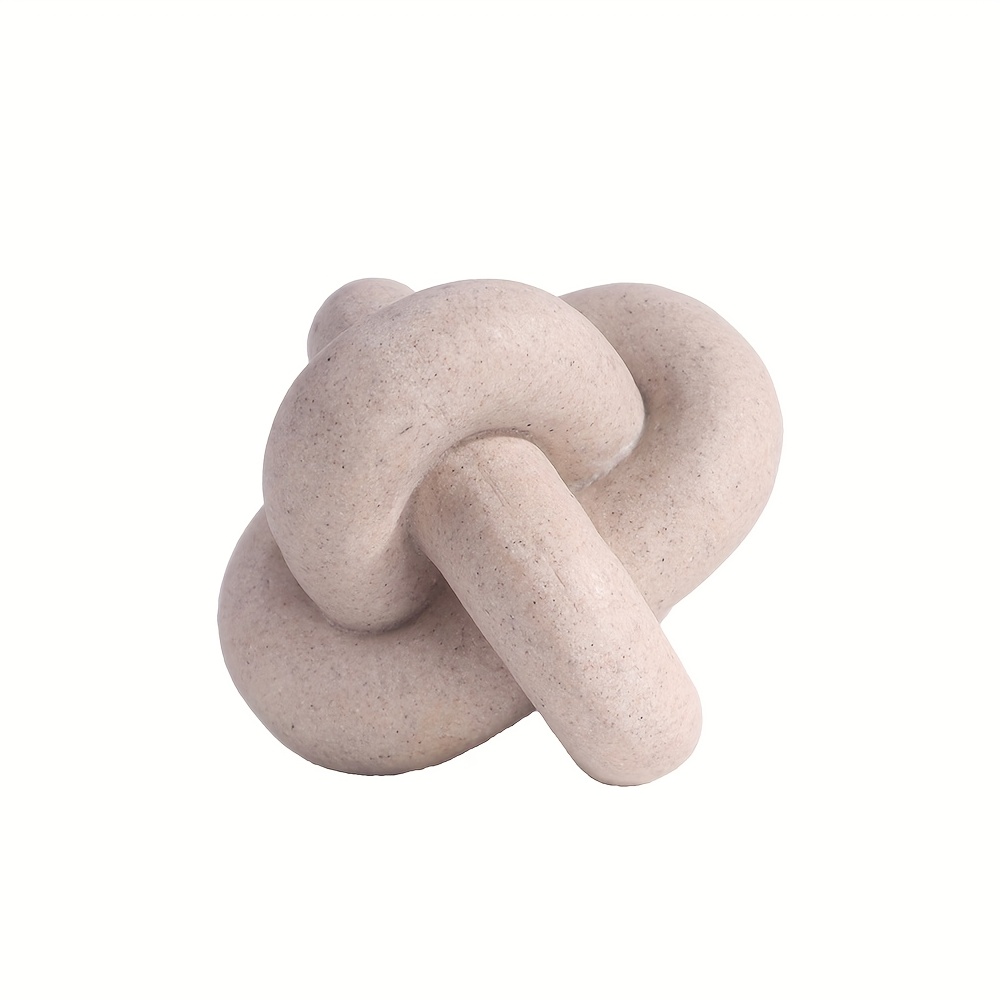 Hlquseqa Modern Abstract Geometric Ring Statue - Minimalist Loop Sculpture, Resin Desk Decor Suitable For , Elegant Sculptic Figure For Shelf Or Tabletop Decoration, Contemporary Piece