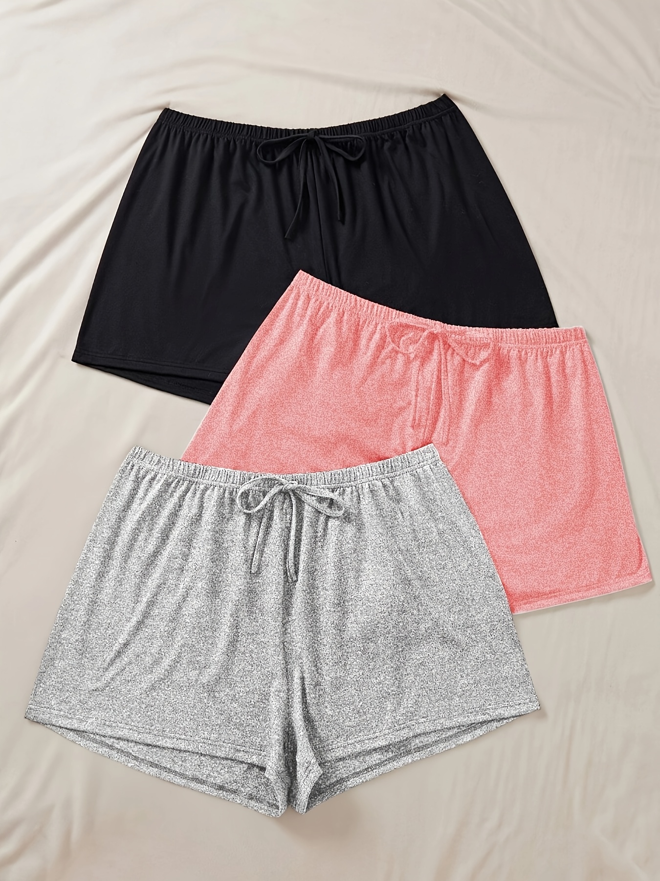 women's plus size sleep shorts bow detail comfortable Temu Mauritius