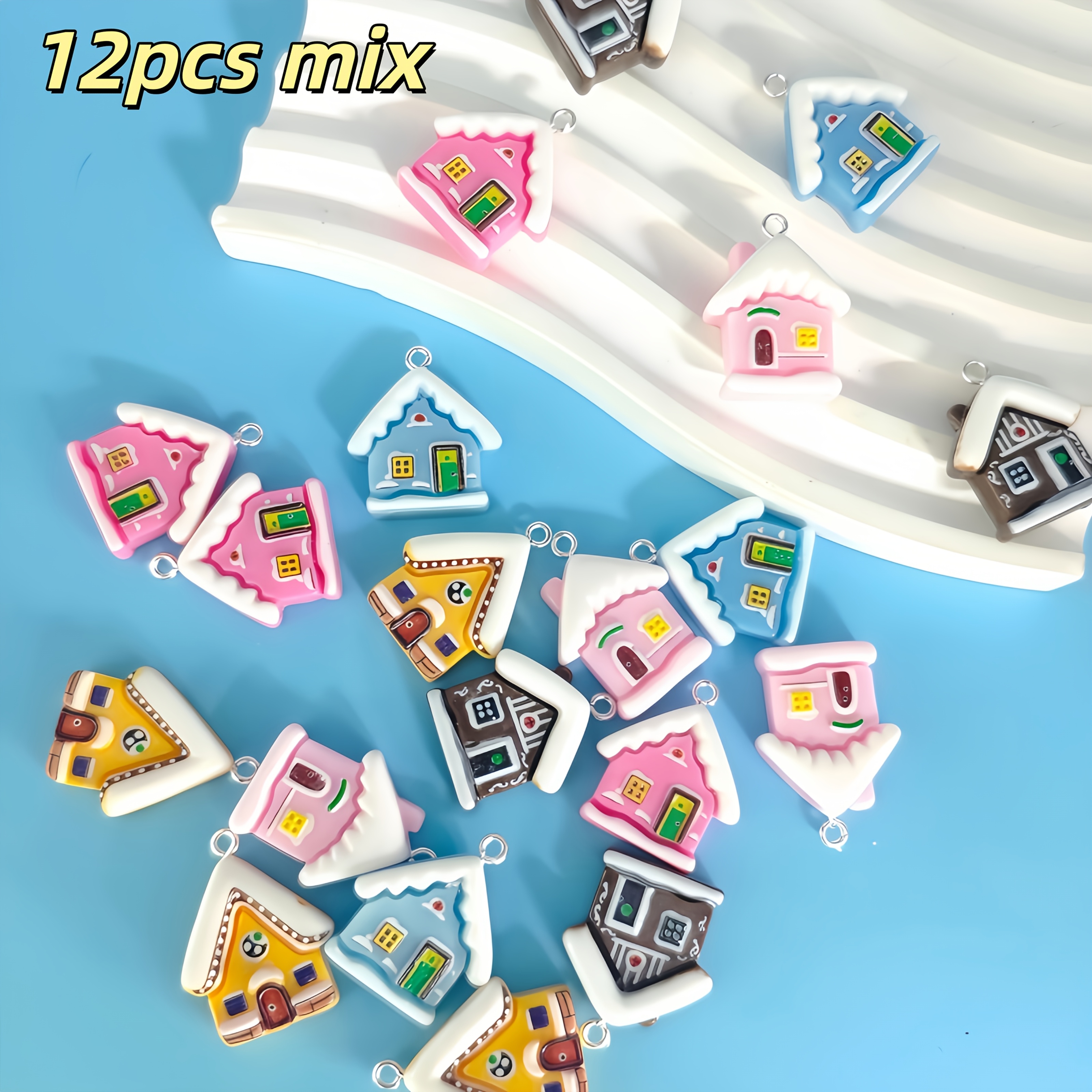 TEMU 12pcs Of Christmas-themed Pendants, Holiday Jewelry Projects, Suitable For Earrings, Necklaces, And Shoe Embellishments, Making Great Gifts For
