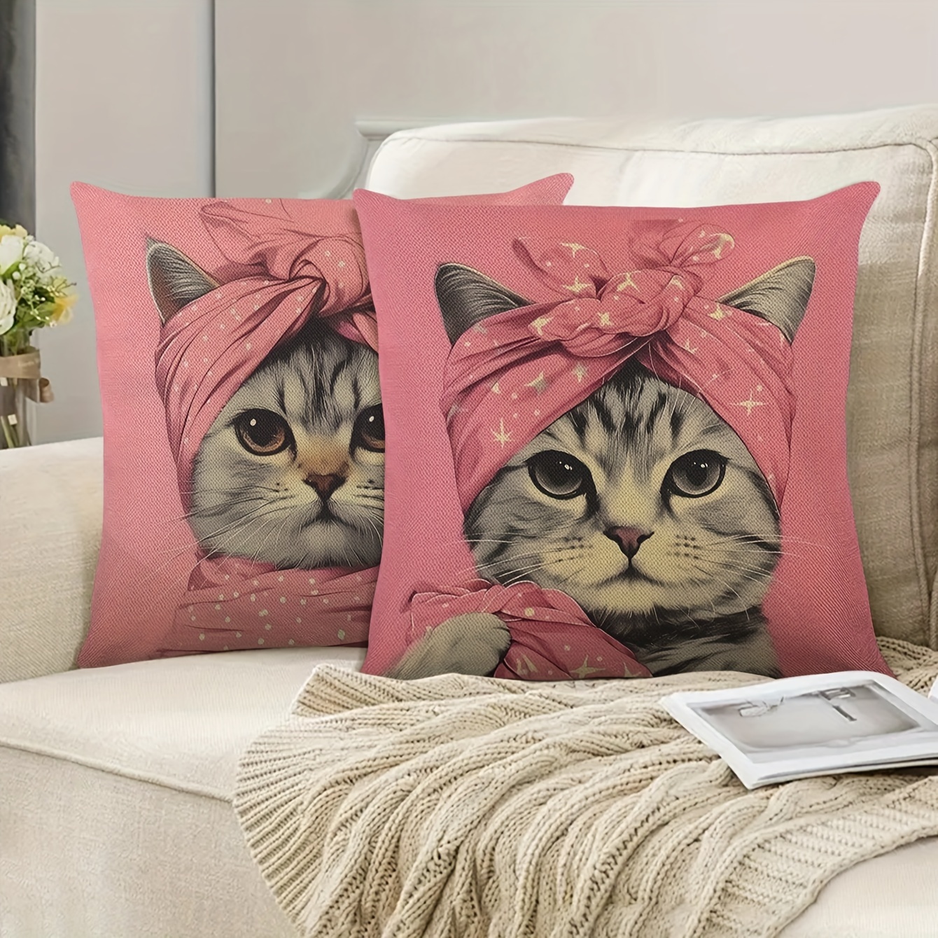 Almohada Cojin Gato Cojines Infantiles Cojin De Gato MÄVINN Funda