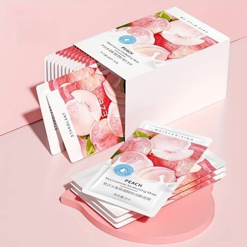 60pcs peach nicotinamide hydrating and moisturizing skin softening mask in just