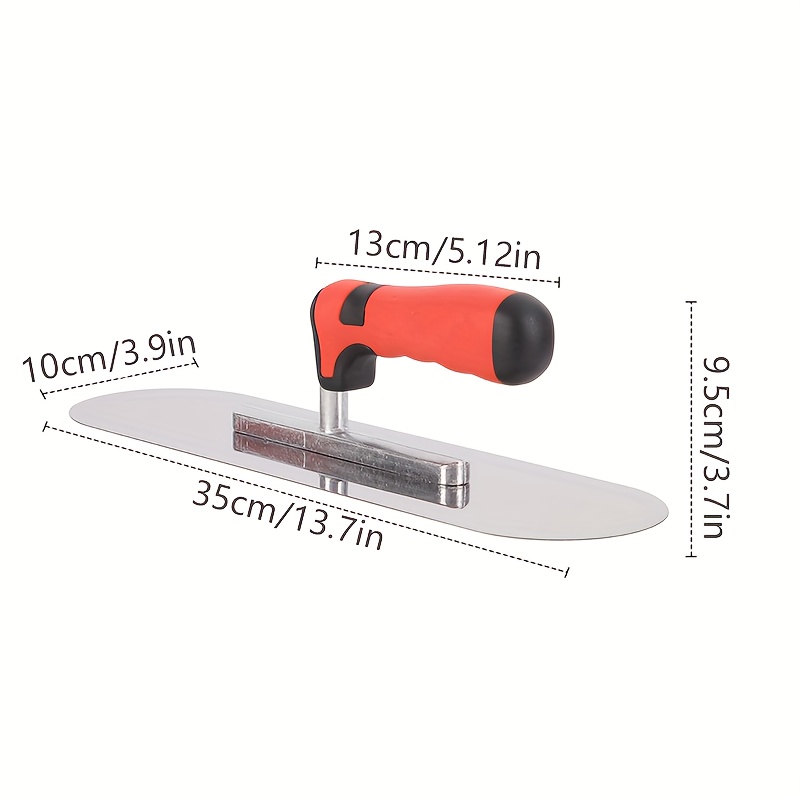 Stainless Steel Pool Trowel Flat Finishing Trowel For Concrete, Drywall, Plastering, – Metal Hand Tool For Cement Work, Durable And Precision Finishing, No Electricity Required
