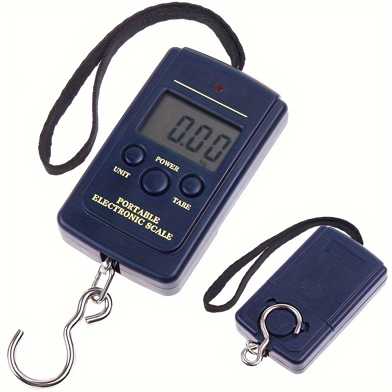1pc portable digital luggage scale with lcd display, 110lb