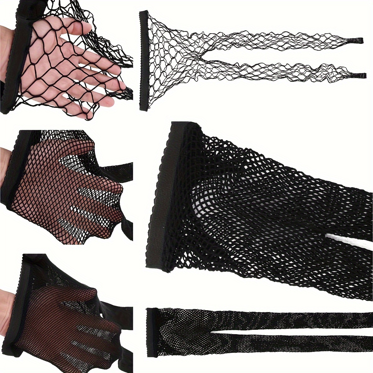 3pcs Plus Size Black Fishnet Tights - High Waist, Hollow-Out Design for Women | Stretchy & Breathable Nylon Blend Pantyhose, Transparent, Suitable for Various Occasions