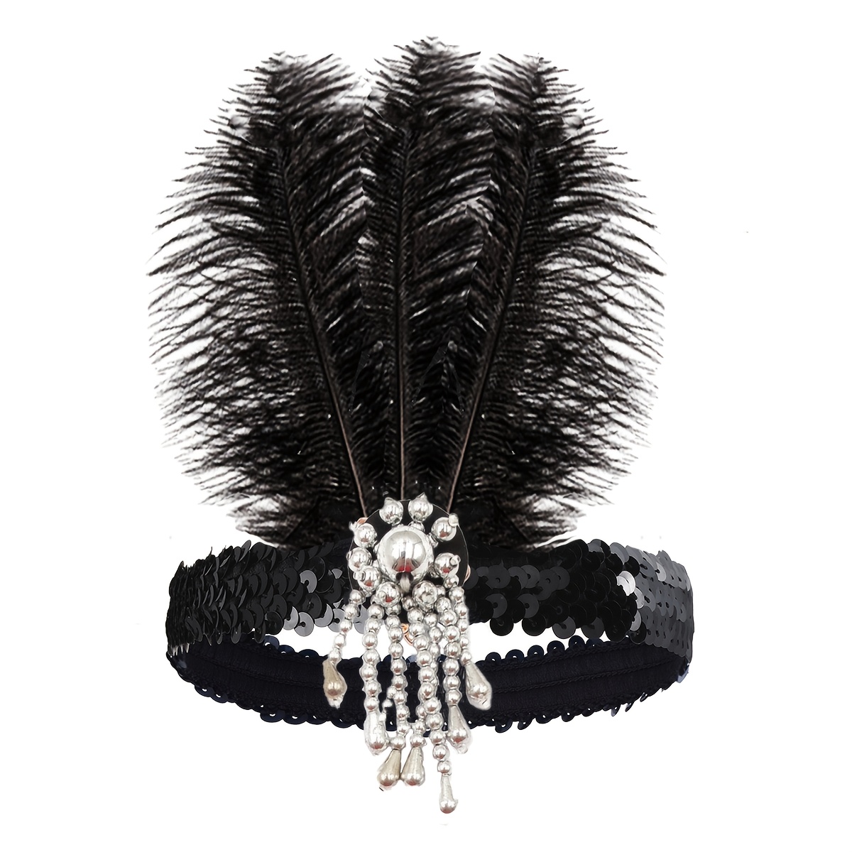1pc Of 1920s Themed Stage Performance Headpiece For Bachelorette Parties, Masquerades, Halloween Shows, And Christmas Parties, Featuring A Vintage Elegant Design For Women