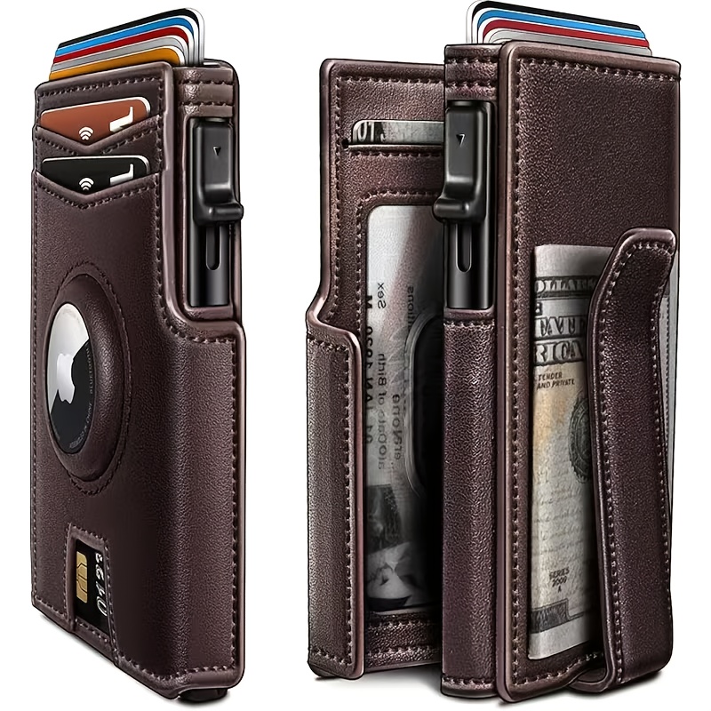 Slim Bifold Wallet for Men - Authentic Leather Rfid-Blocking Wallet Featuring Card Slots, Cash Compartment, And ID Holder (Black), Sleek Design, Perfect Gift for Father'S Day And Thanksgiving