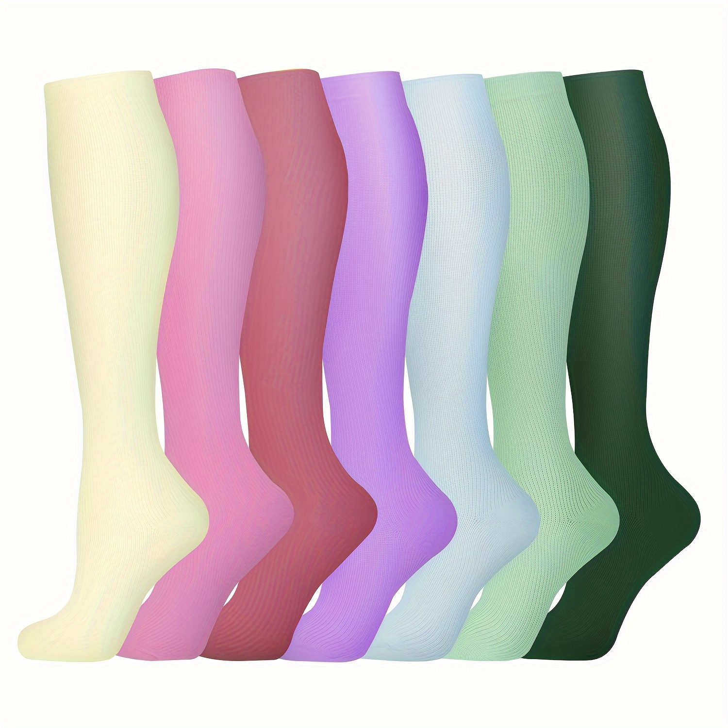 

Choix ] 7pcs Chaussettes de Compression Performances pour & la Corde à Sauter - Respirantes, Mélange de Polyester Évacuant l'Humidité, Lavage à Uniquement, Tube Long, Fitness