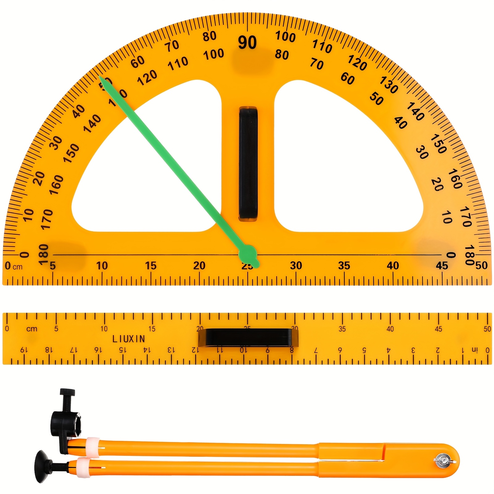 Blue School Supplies 2-Pack Purple Plastic Protractors - 6 Inch 180 ...