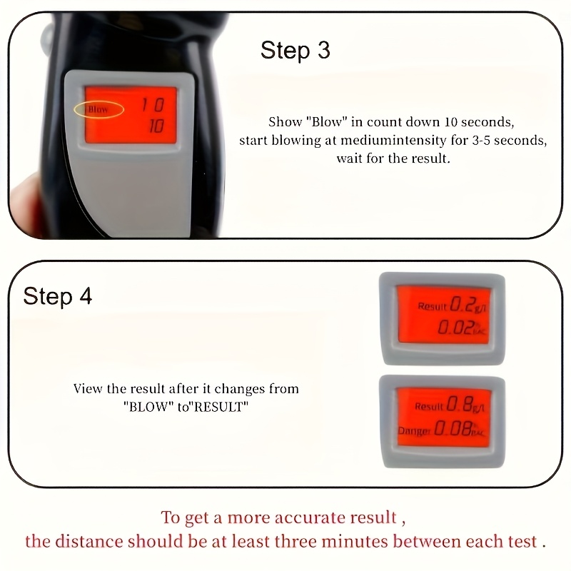 Portable Digital Alcohol Tester - Accurate Blood Alcohol Content Measurement, No Battery Operation Required, Ideal Choice for Car Accessories, Easy to Use, Convenient to Carry - Battery-Free