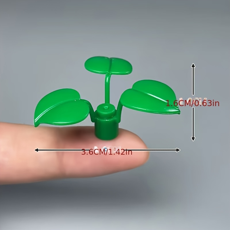 12pcs Clover Plant Leaf Building Blocks Additions Toy