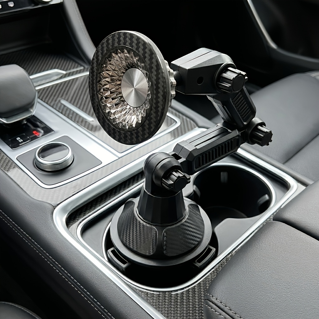 TEMU Supporto magnetico per telefono da portabicchieri per auto, supporto per telefono da auto con braccio regolabile e base espandibile, supporto