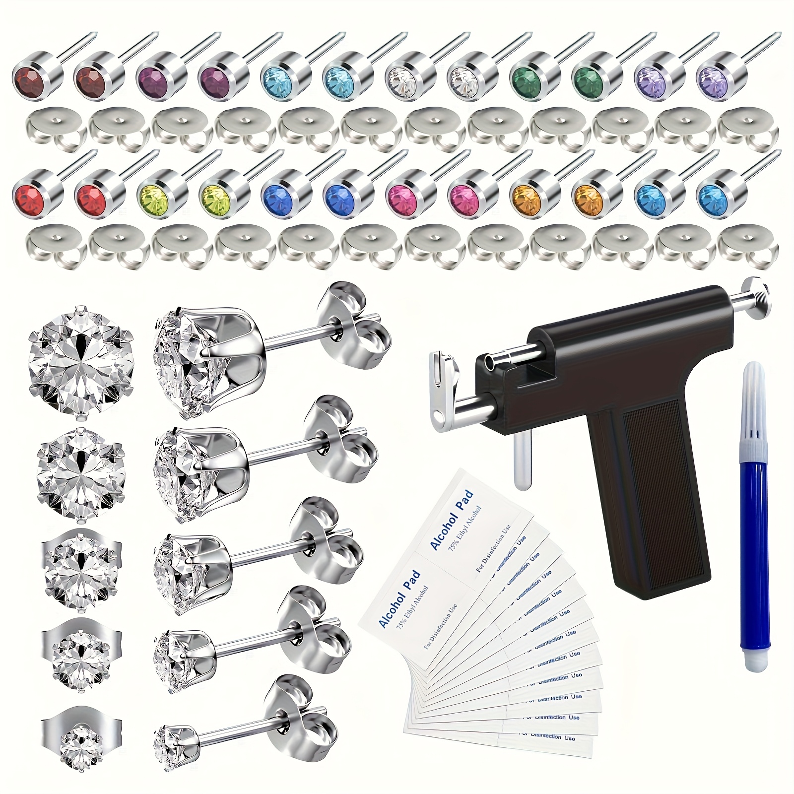 35pcs 1 set professional ear piercing guns 34pcs - Temu