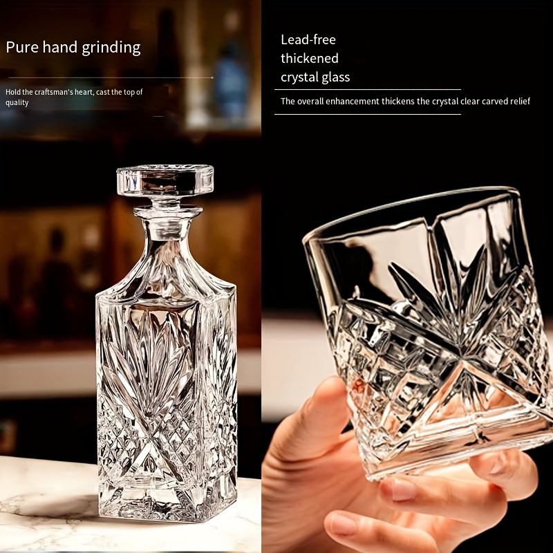 Whisky and Brandy Decanter 650ml Crystal Whiskey Unique Crystal
