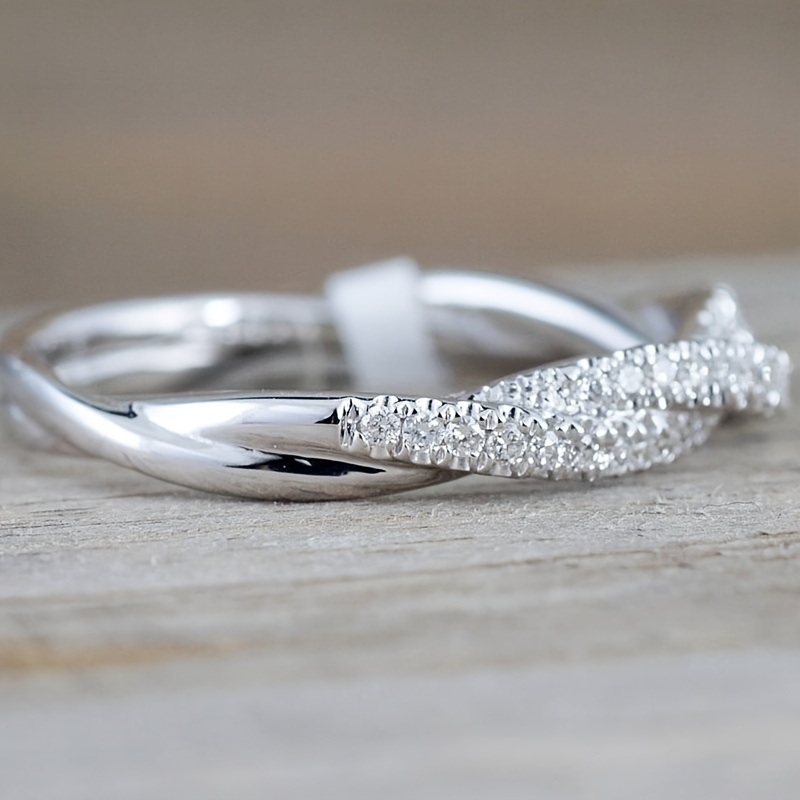 Elegant Wrap Around Zirconia Eternity Ring