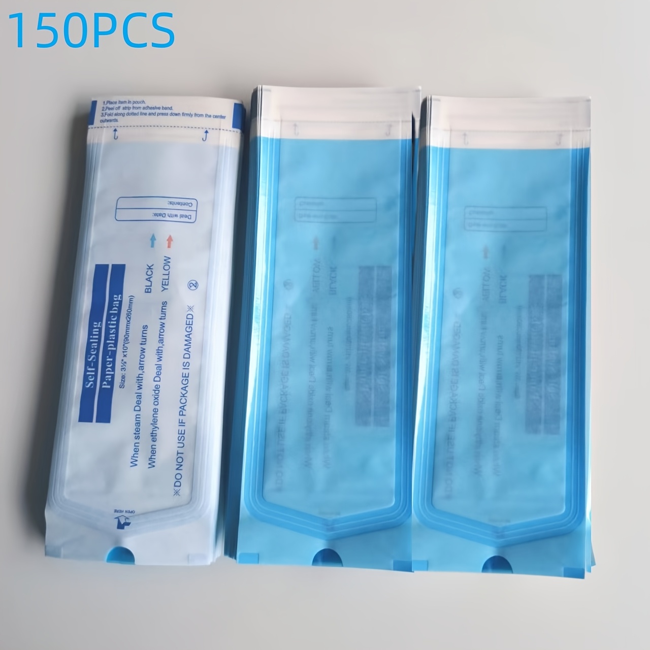 150pcs Large High-temperature Resistant Self-adhesive Gift Packaging, Nail Art Storage Cleaning Bags, Self-sealing Bags For Elegant Storage