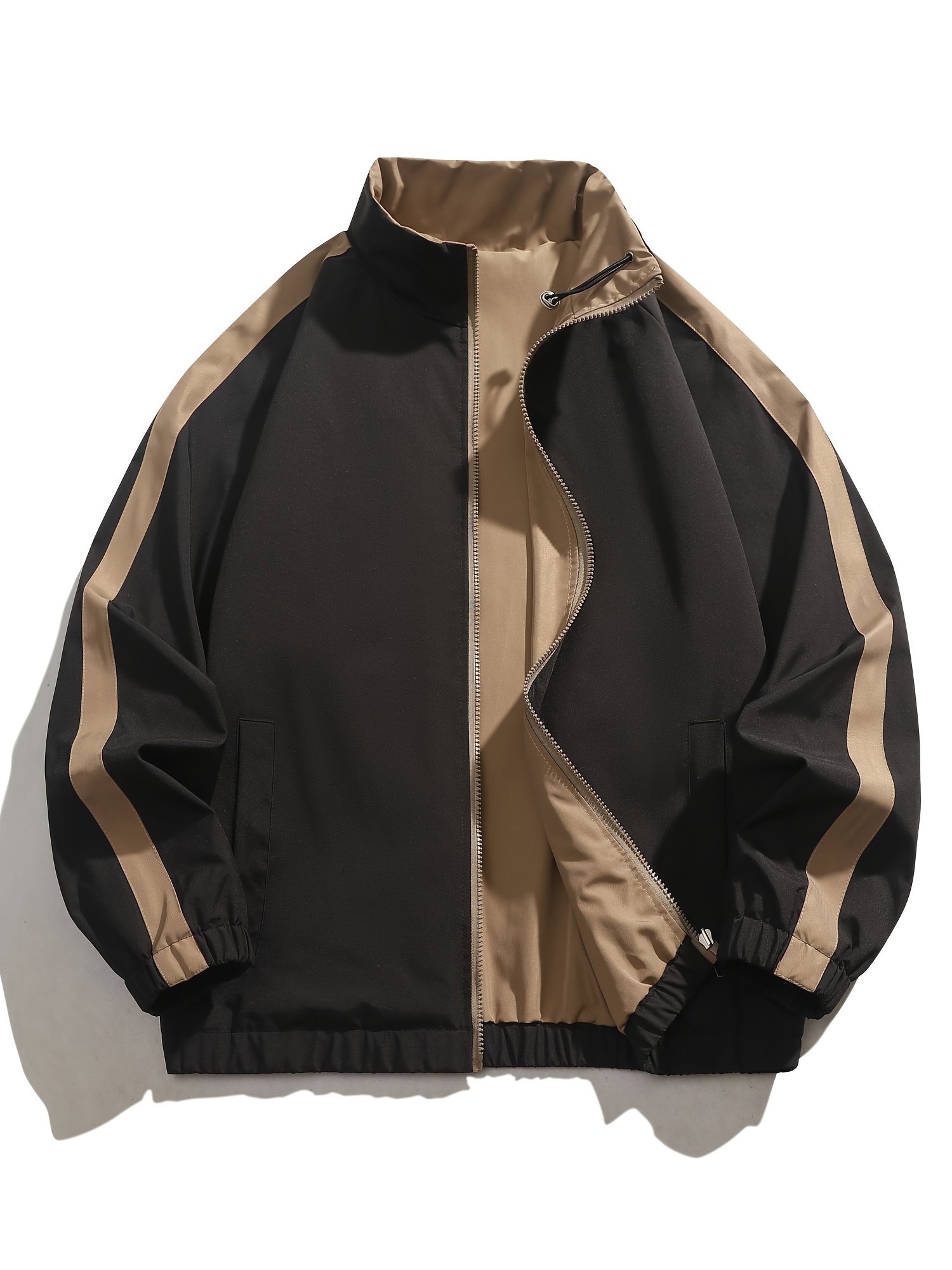 men's reversible jacket dual sided beige white two - Temu