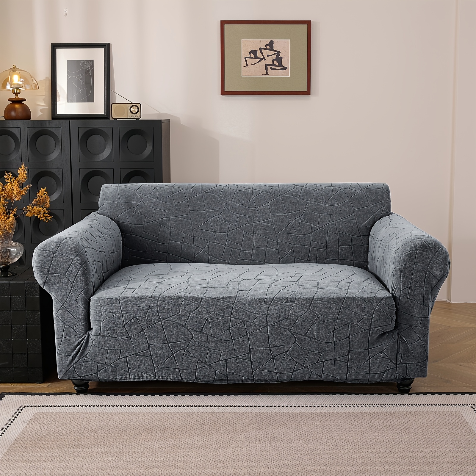 TEMU la tua per in tessuto da esterno con un jacquard geometrico. Questa per oversize 癡 perfetta per l'uso , offrendo un set combinato che protegge