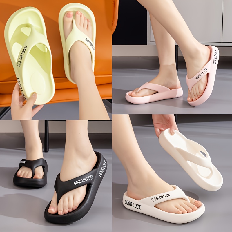  year new summer style japanese and korean fashionable   thick soled non slip eva flip flops   in multiple colors home use lightweight and breathable   suitable for bathroom home outdoor beach office and parties Product details 0