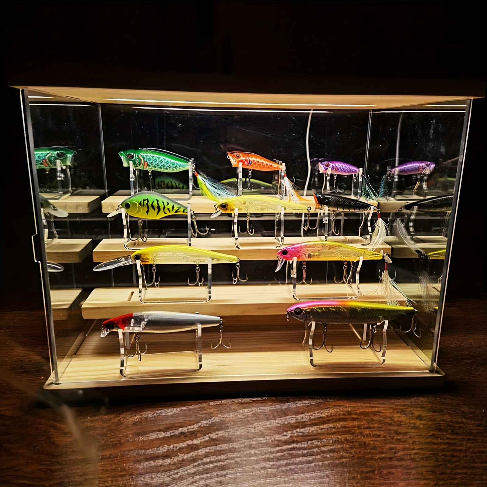 4Pcs Clear Acrylic Lure Display Stand, Large Fishing Lure Holder For Lure  Display, Home Decor, Living Room