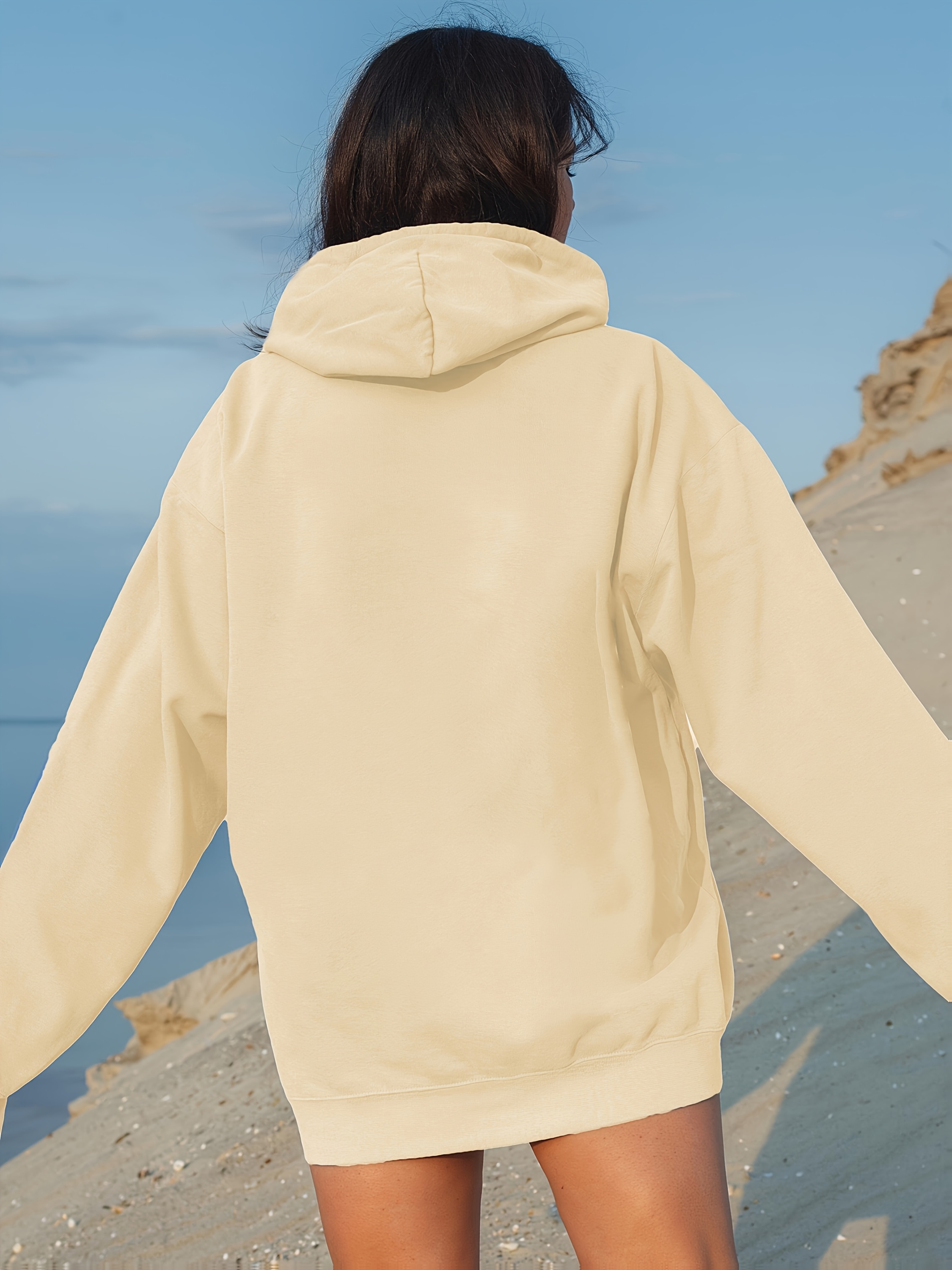 sudadera capucha oversize mujer tallas 1xl 5xl beige Temu Ecuador