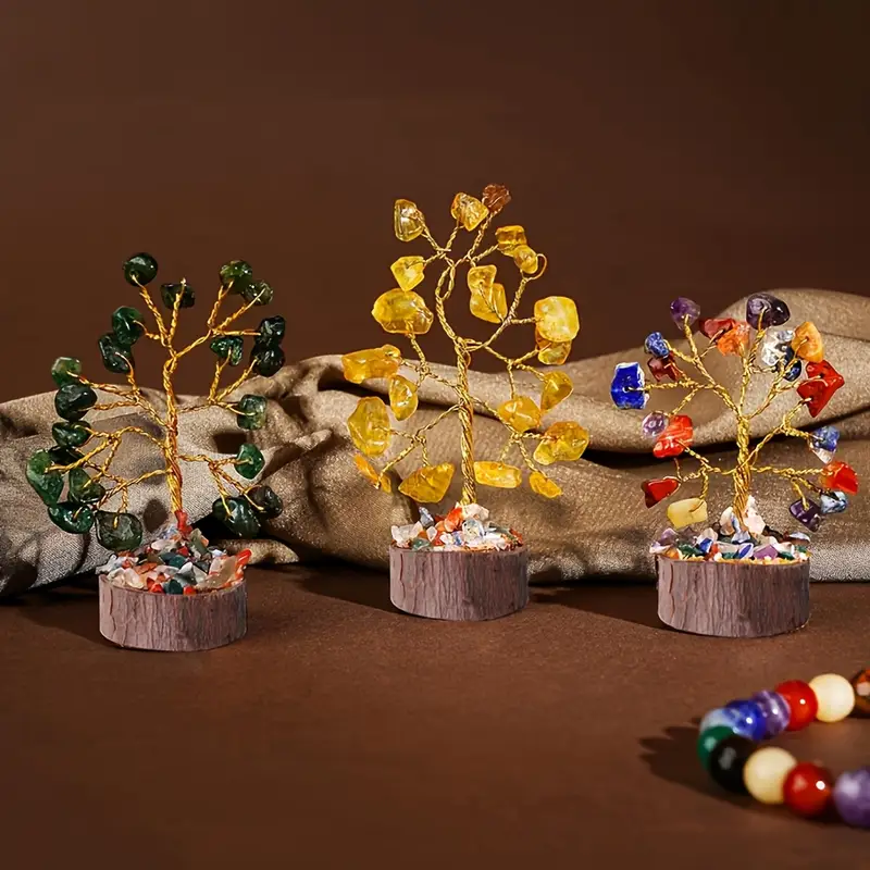 a box containing 12pcs of chakras crystal tree designed for shui this tree symbolizes fortune and serves as a decoration making it a thoughtful gift for new years and christmas spiritual decor holiday gift elegant design aesthetic ornament detailed premium materials decorative chakra tree crystal lovers spiritual Product details 3