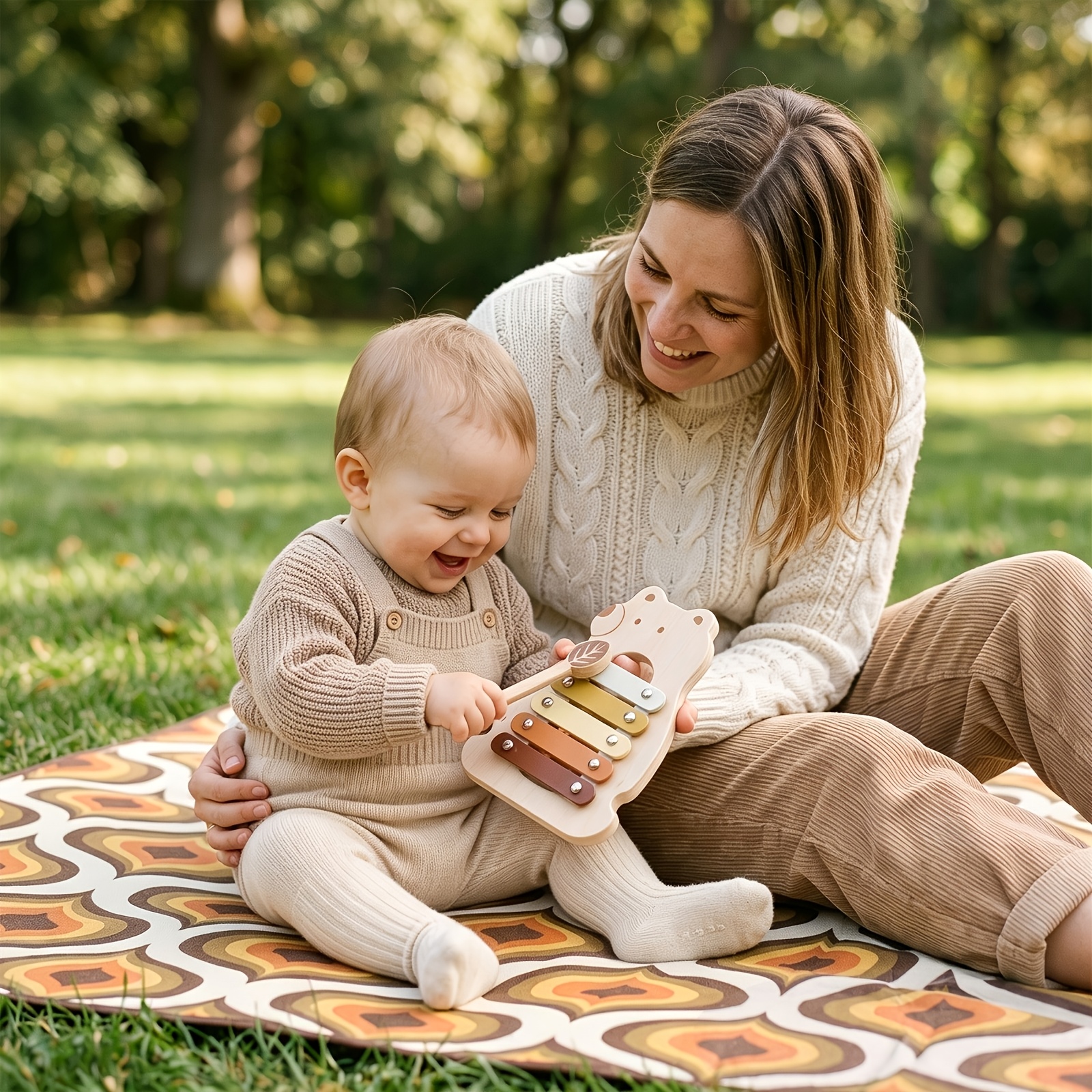 Cute Bear Sorting Toy for Early Education and Auditory Development
