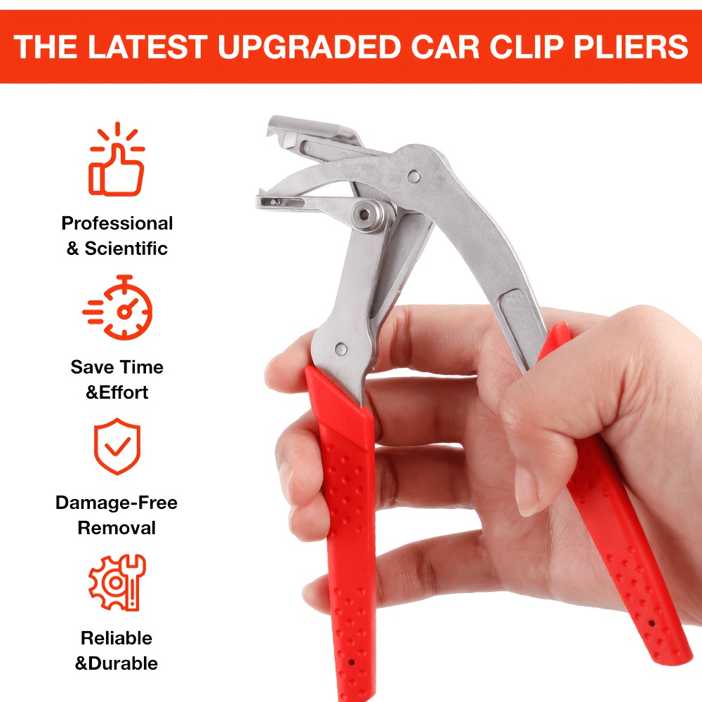 101pcs multi functional car clip removal pliers set with 100pcs plastic fasteners car clip pliers disassembly tools automotive snap ring pliers door panel clip removal for car interior door panel chassis trunk repair tool Product details 2