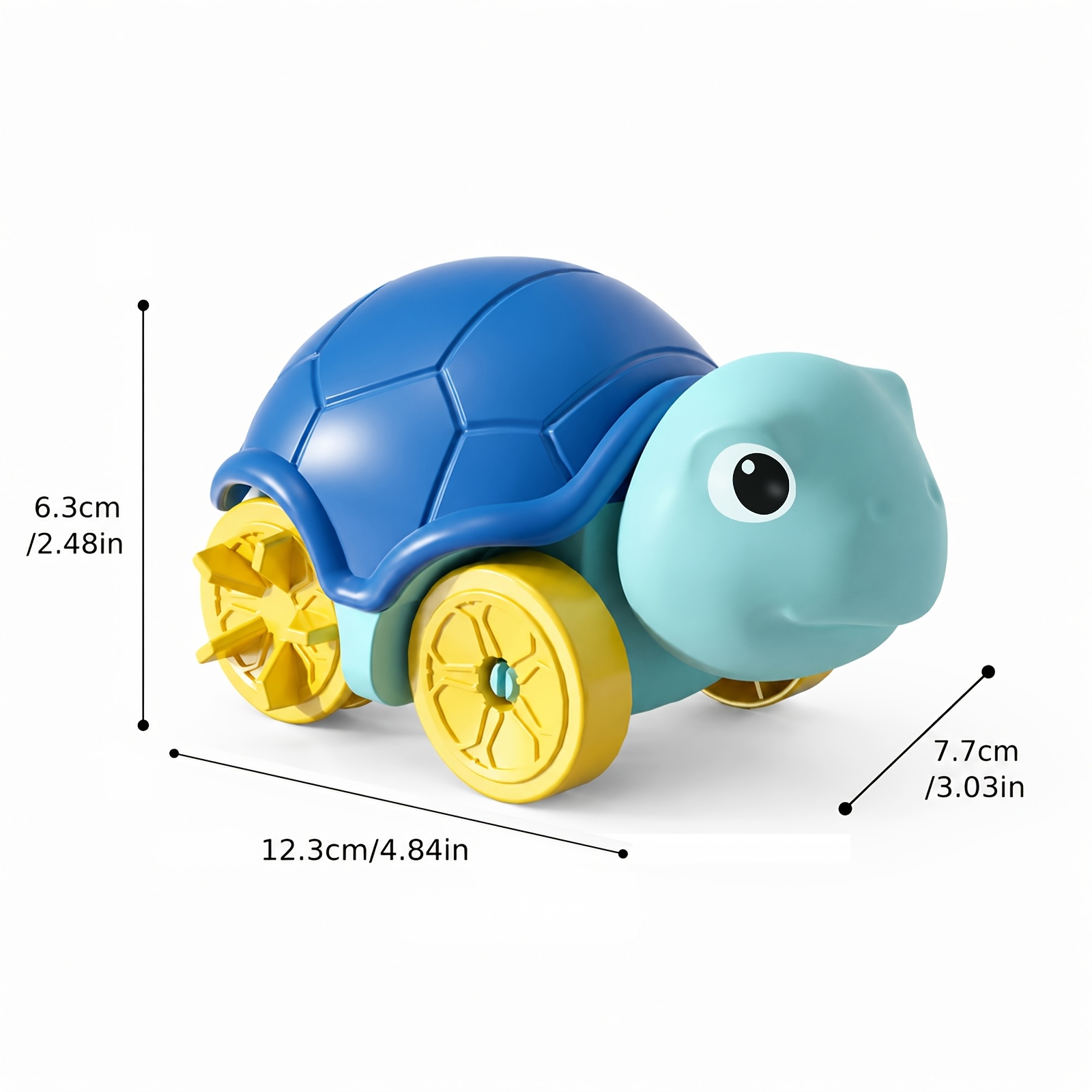 Children's Wind-Up Turtle Toy Car for Bath Play