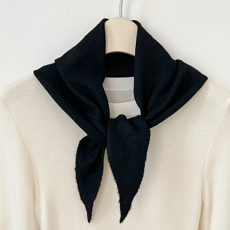 Solid Color Triangle Shape Scarf, Warm Touch & Clean Cut