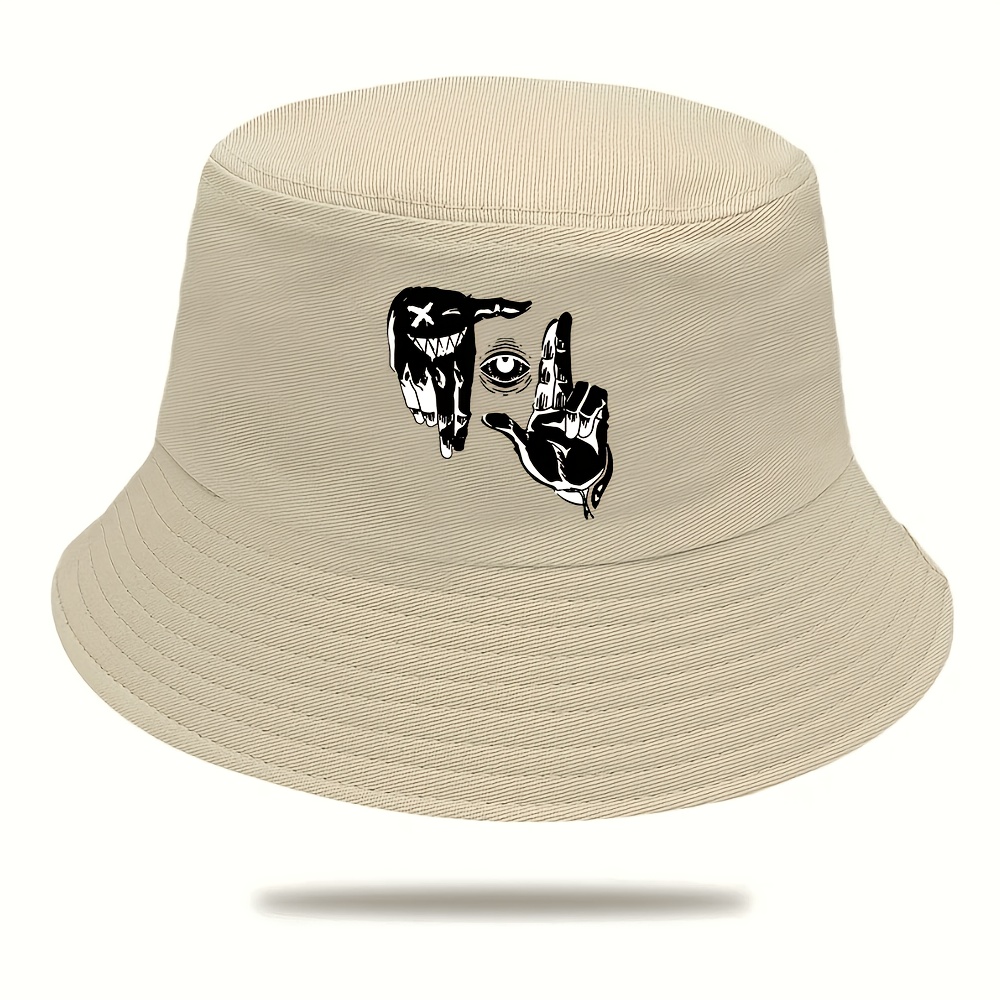 TEMU Men's Bucket Hat - 1pc Unisex Outdoor Casual Bucket Hat, Outdoor Sun Hat, Polyester Non-stretch Cap, Suitable For Outdoor Activities