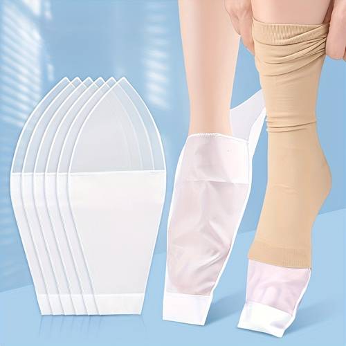 2pcs compression socks open toe short socks set universal elastic auxiliary cover to wear socks tool suitable for socks open toe style