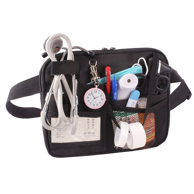 TEMU Sac banane d'infirmière, ceinture d'organisation multi-poches pour fournitures médicales, trousse d'infirmière, sac banane pour infirmières,