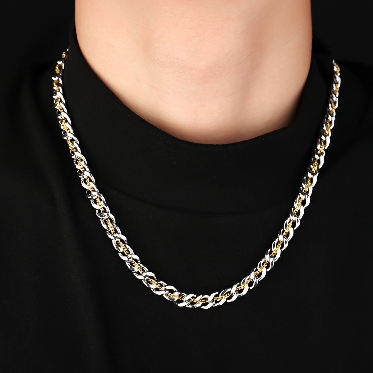 TEMU Necklace For Men, Trendy Hip-hop Niche Design, Fashionable And Versatile Accessory With Feel, Suitable For Daily Wear And Gift