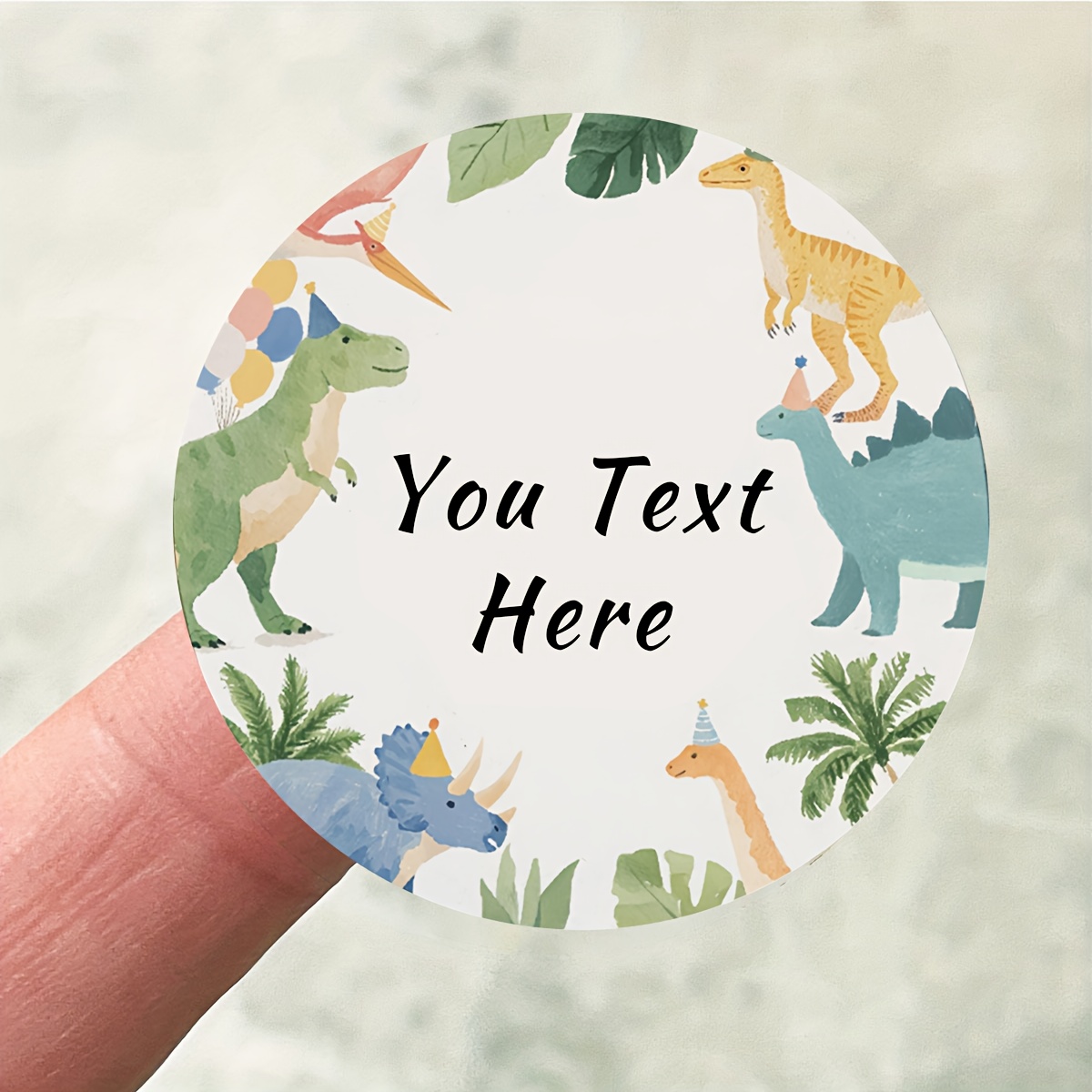 TEMU Adesivi personalizzati per compleanno, super carini e rotondi, personalizzabili con nomi e date. Design con animali della . Adatti per di feste