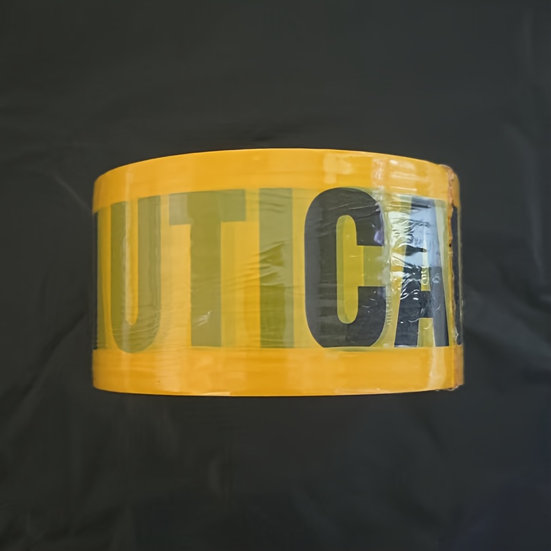 Image of 1 Roll Of 5cm X 50m, A Yellow Warning Tape For Everyday Use, Suitable For Safety, Hazardous Areas, And Outdoor Applications