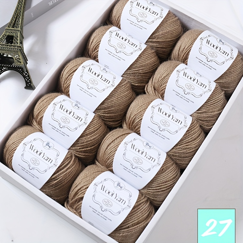TEMU Luxury 10pcs Set Of Alpaca Yarn, Handmade Material Suitable For Autumn And Winter Men's And Women's Knitted Sweaters, Scarves, Hats And Warm