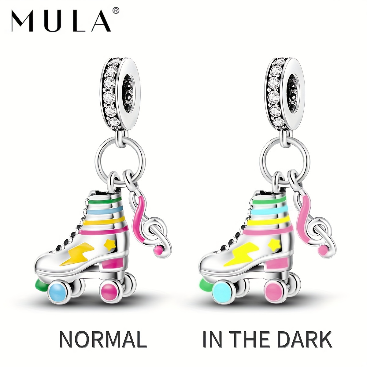 

Mula 1pc Plated Zirconia Shoes Pendant Fit Bracelet Pendant For Making Girl Jewellery