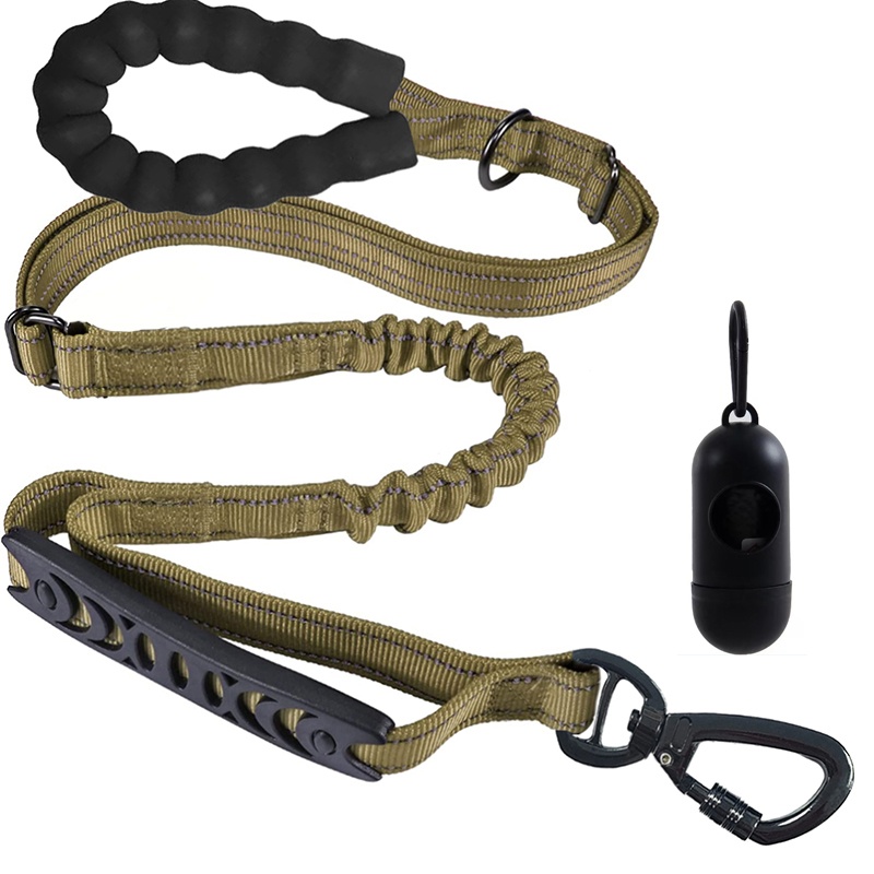 TEMU Elastic Leash For Medium To Large Dogs, Featuring A Strong Elastic Short Training Handle With A That Prevents Choking During Pulls, Adjustable Length, And Multifunctional Design