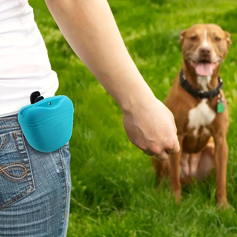 

1pc Portable Dog Food Bag For Outdoor Training, Pet Feeding Waist Bag, Dog Reward Snack Bag