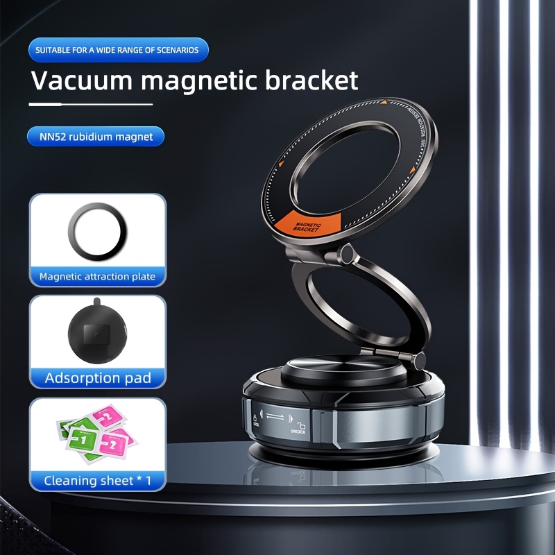 E-shop Auto-Handyhalterung [98+LB Starke Saugkraft und 2400gf Superstarke Magnetische ] 360° Drehbarer Verstellbarer Auto Handyhalter, Vakuumadsorber