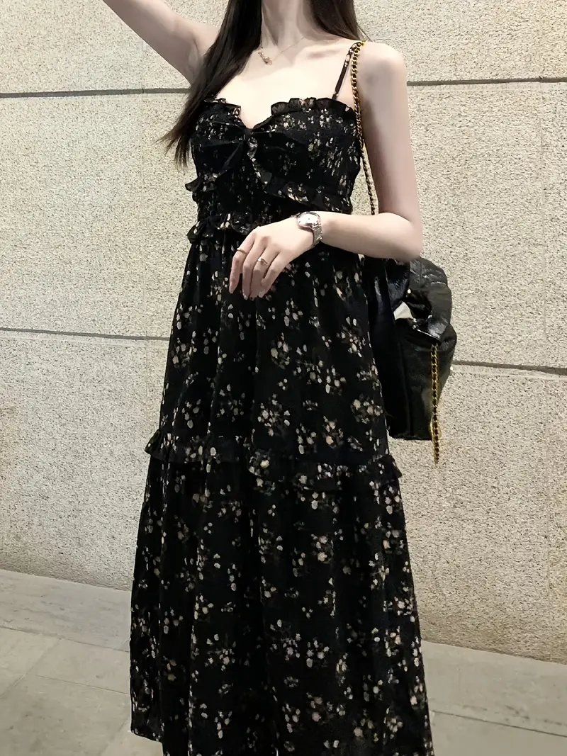 japanese korean style floral print waist cinching a line - Temu Oman japanese korean style floral print waist cinching a line - Temu Oman