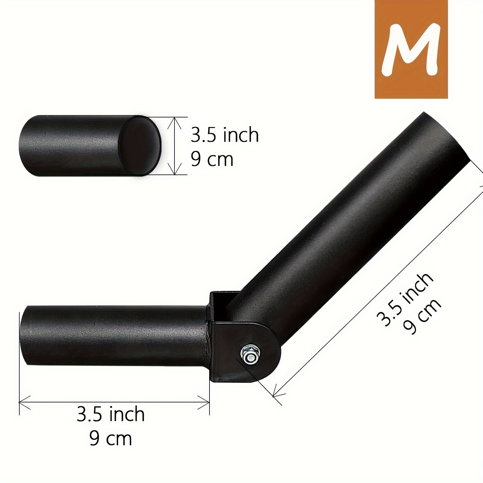 TEMU Heavy-duty Metal T Bar Row Platform Attachment, 2-inch Barbell Compatible - Easy-to-use, Durable Gym Equipment For Power Racks & Wall Mounts, Fit