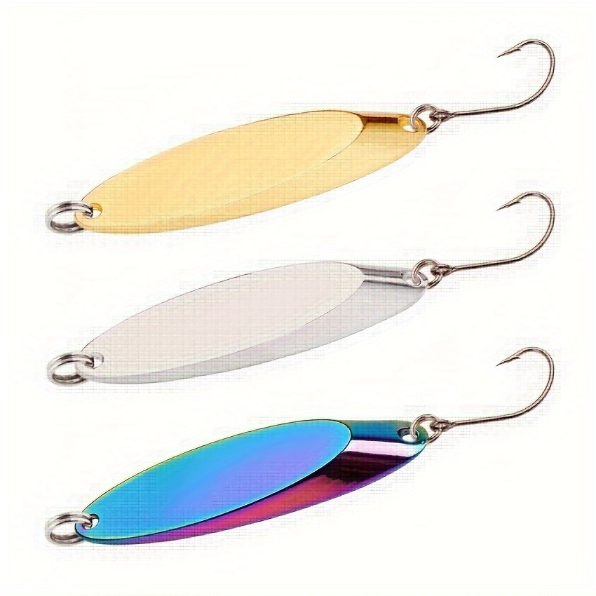 Spoon Lure Jig Fishing Lure Sequin Bait With Single Hook, Weights Silvery  Colorful Golden Fishing Lures Tackle - Temu United Arab Emirates